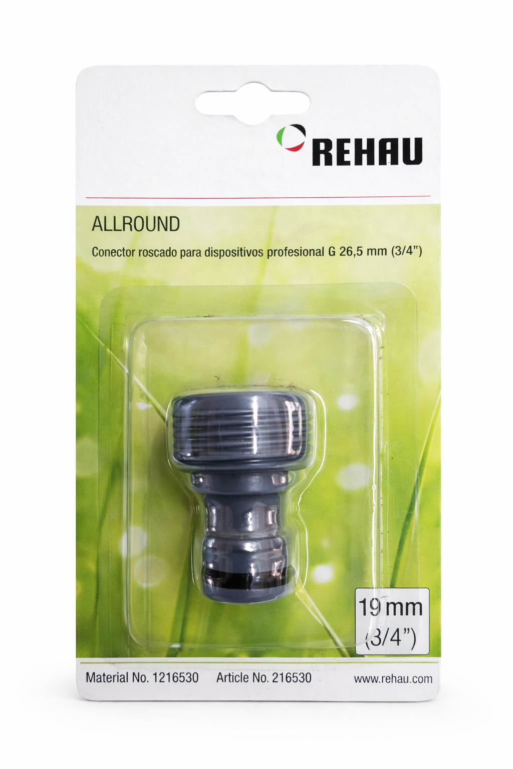 Conector roscado REHAU Allround 19 mm (3/4”)